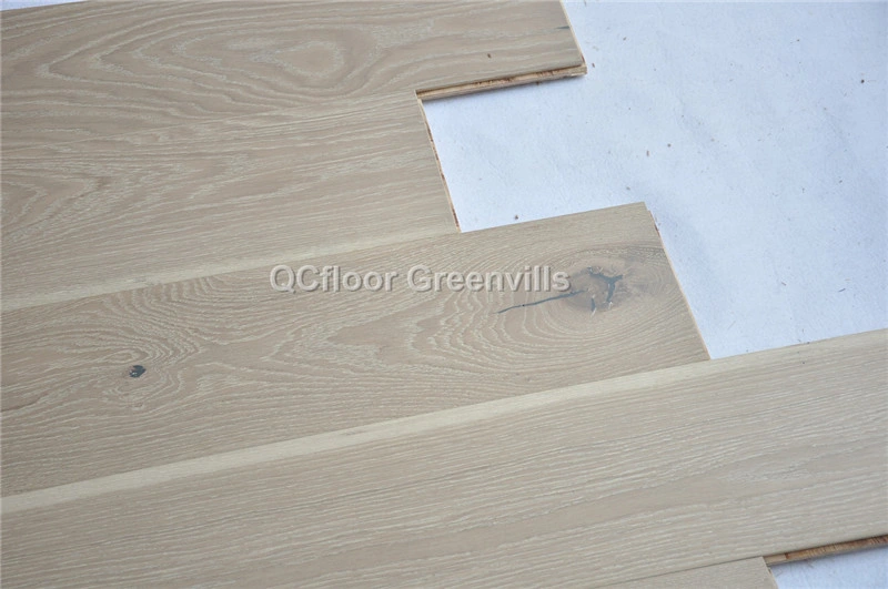 Oak Flooring Dark Grey Brown Color Smoked Wood Parquet Versailles Wood Flooring Guangzhou Foshan