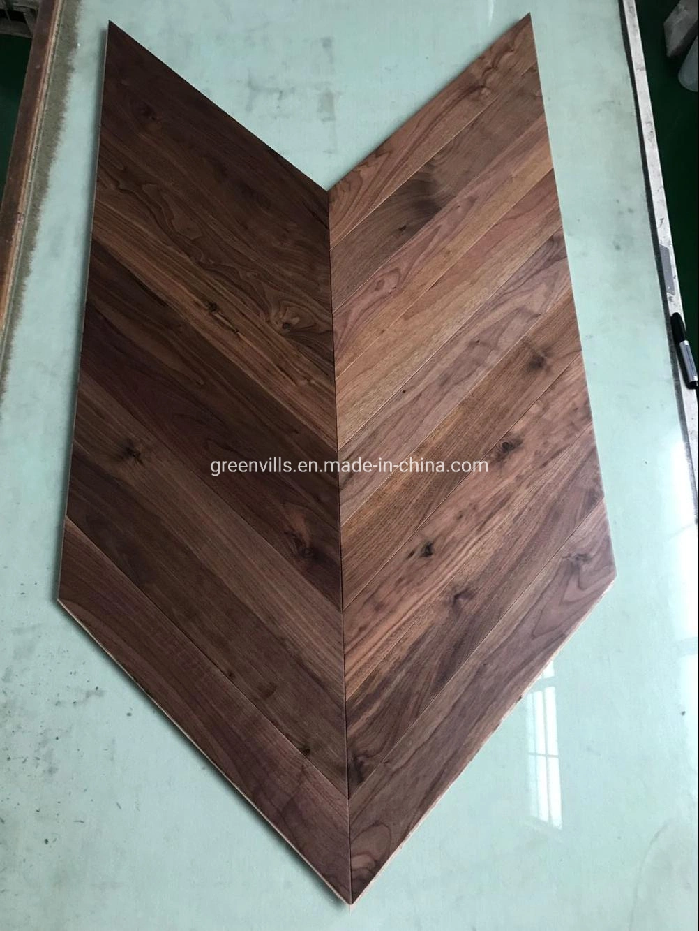 French Oak Antique Chevron Pattern Parquet Wooden Flooring