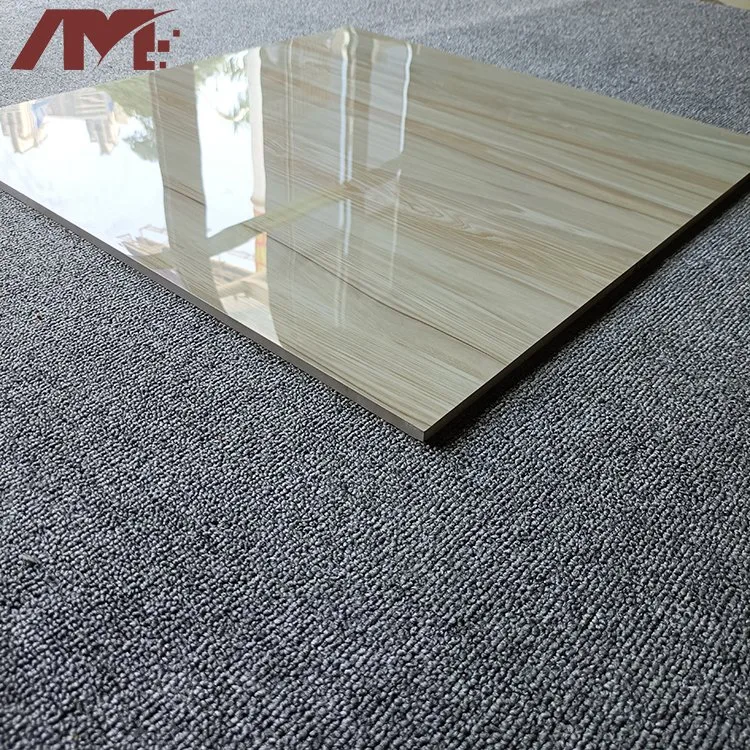 Wood Like 600X600 Polished Glazed Tile Wooden Flooring Tiles Porcelain Tile Floor