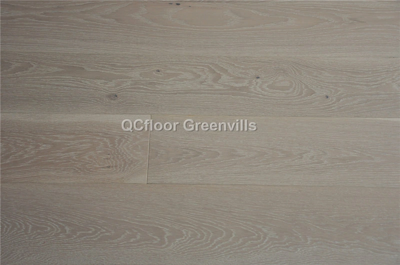 Oak Flooring Dark Grey Brown Color Smoked Wood Parquet Versailles Wood Flooring Guangzhou Foshan