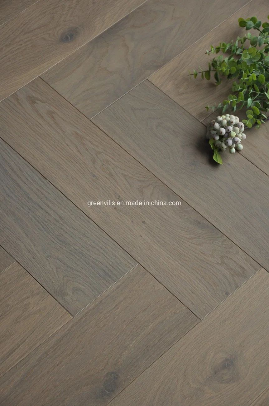 French Oak Antique Chevron Pattern Parquet Wooden Flooring