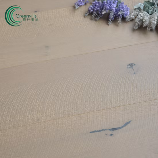 Piso de madeira projetada fumada com design de serra redonda Pisos de parquet de madeira maciça